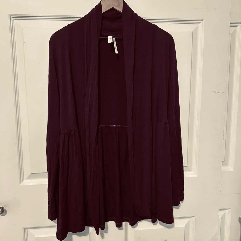 Kische | Sweater | Kische Jersey Cardigan in Plum | Artsy